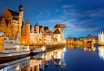 A régi kikötő, gdansk, lengyelország