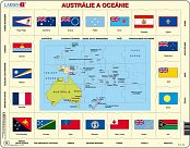 Térkép: ausztrália és óceánia + zászló